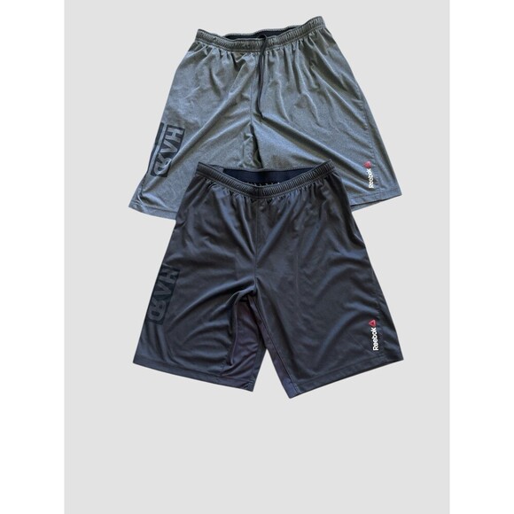 Lot of 2 Mens Reebok CrossFit Speedwick Athletic Shorts Medium Black Gray - Picture 3 of 6